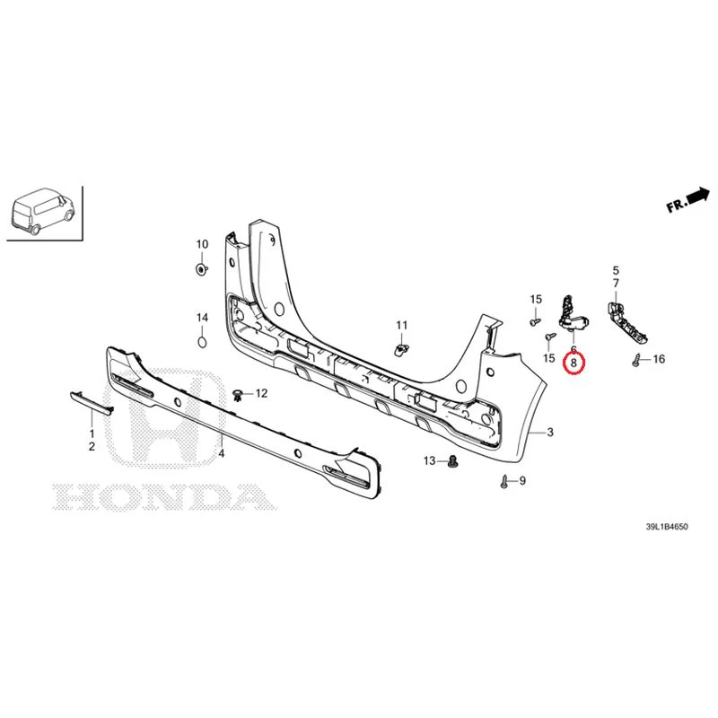 [NEW] JDM HONDA N-BOX JOY JF6 2025 Rear Bumper GENUINE OEM - Image 13