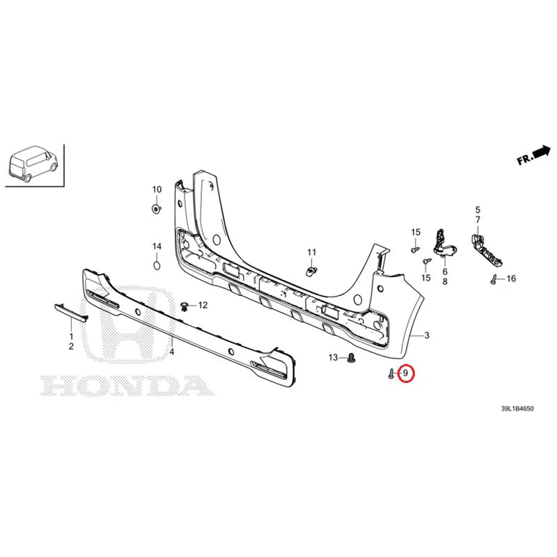 [NEW] JDM HONDA N-BOX JOY JF6 2025 Rear Bumper GENUINE OEM - Image 14