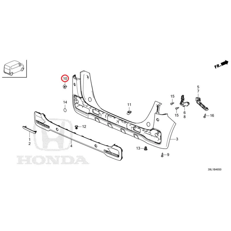 [NEW] JDM HONDA N-BOX JOY JF6 2025 Rear Bumper GENUINE OEM - Image 15