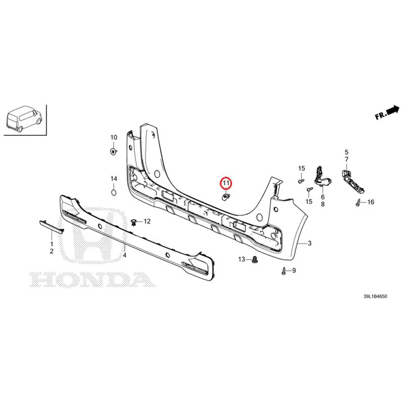 [NEW] JDM HONDA N-BOX JOY JF6 2025 Rear Bumper GENUINE OEM - Image 16