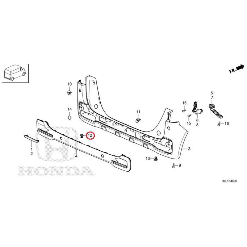 [NEW] JDM HONDA N-BOX JOY JF6 2025 Rear Bumper GENUINE OEM - Image 17
