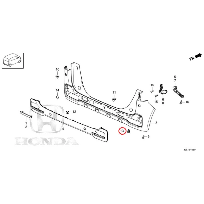 [NEW] JDM HONDA N-BOX JOY JF6 2025 Rear Bumper GENUINE OEM - Image 18