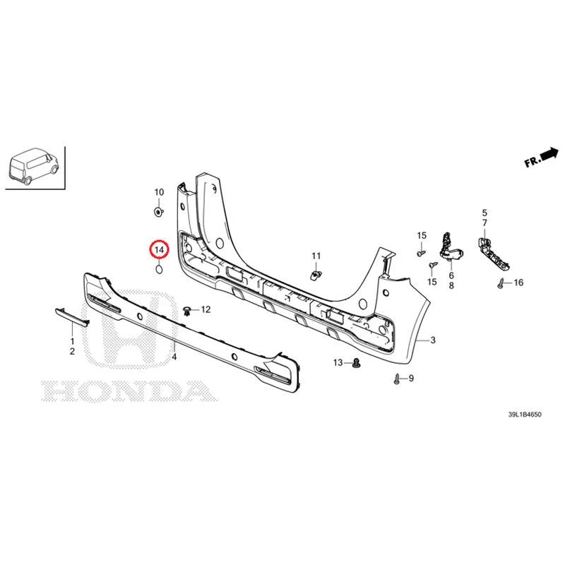 [NEW] JDM HONDA N-BOX JOY JF6 2025 Rear Bumper GENUINE OEM - Image 19