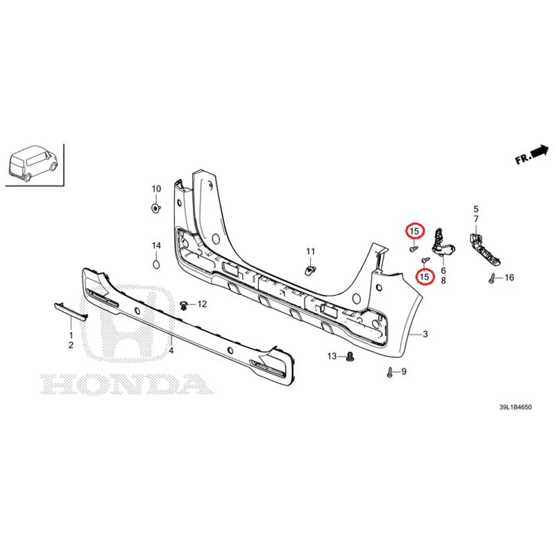 [NEW] JDM HONDA N-BOX JOY JF6 2025 Rear Bumper GENUINE OEM - Image 20