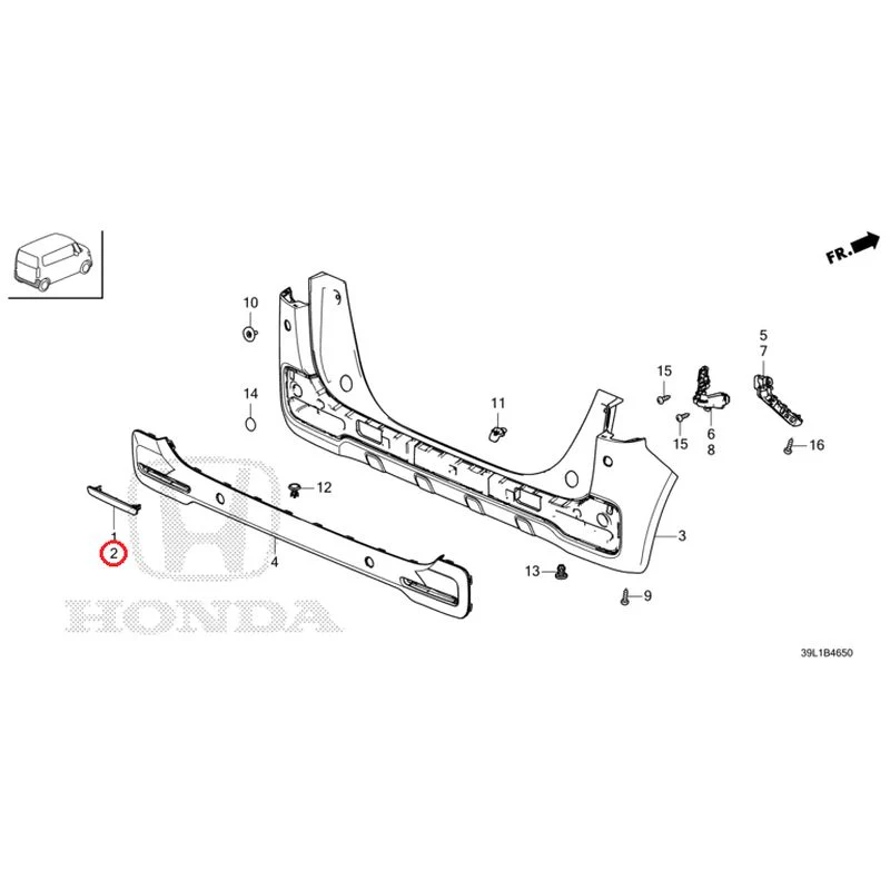 [NEW] JDM HONDA N-BOX JOY JF6 2025 Rear Bumper GENUINE OEM - Image 3
