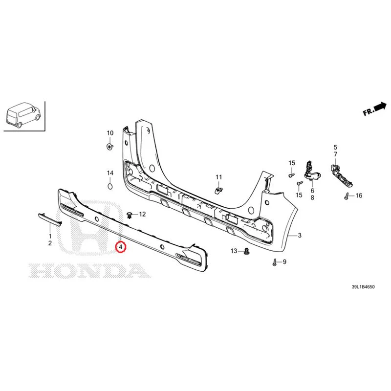 [NEW] JDM HONDA N-BOX JOY JF6 2025 Rear Bumper GENUINE OEM - Image 5