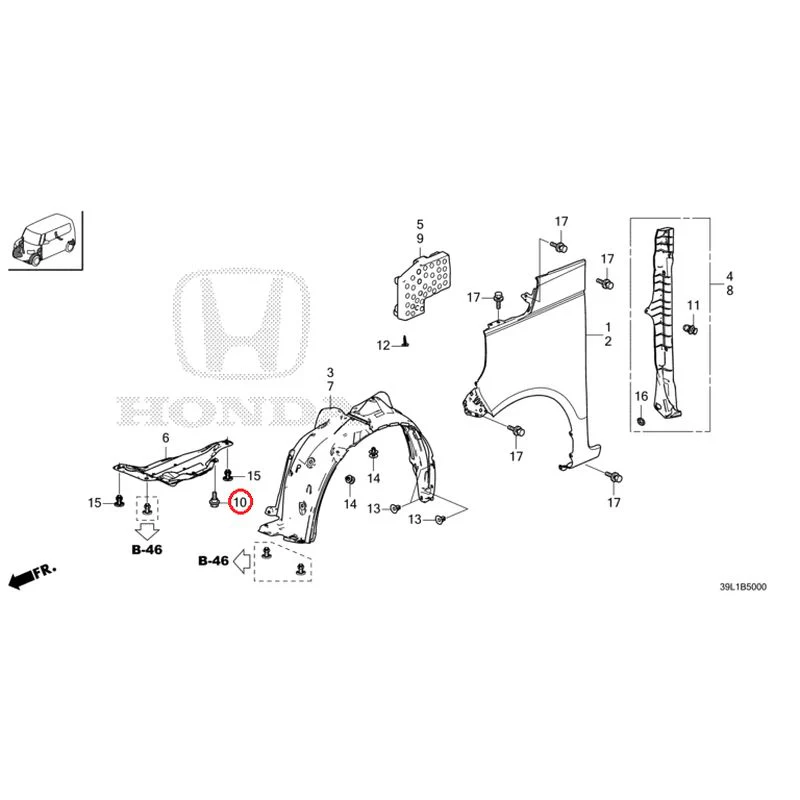 [NEW] JDM HONDA N-BOX JOY JF6 2025 Front Fenders GENUINE OEM - Image 11