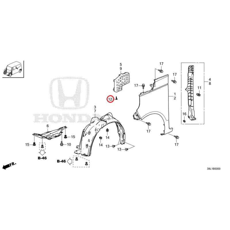 [NEW] JDM HONDA N-BOX JOY JF6 2025 Front Fenders GENUINE OEM - Image 13