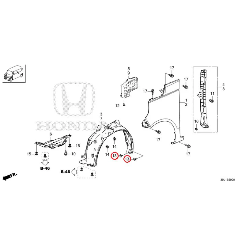 [NEW] JDM HONDA N-BOX JOY JF6 2025 Front Fenders GENUINE OEM - Image 14