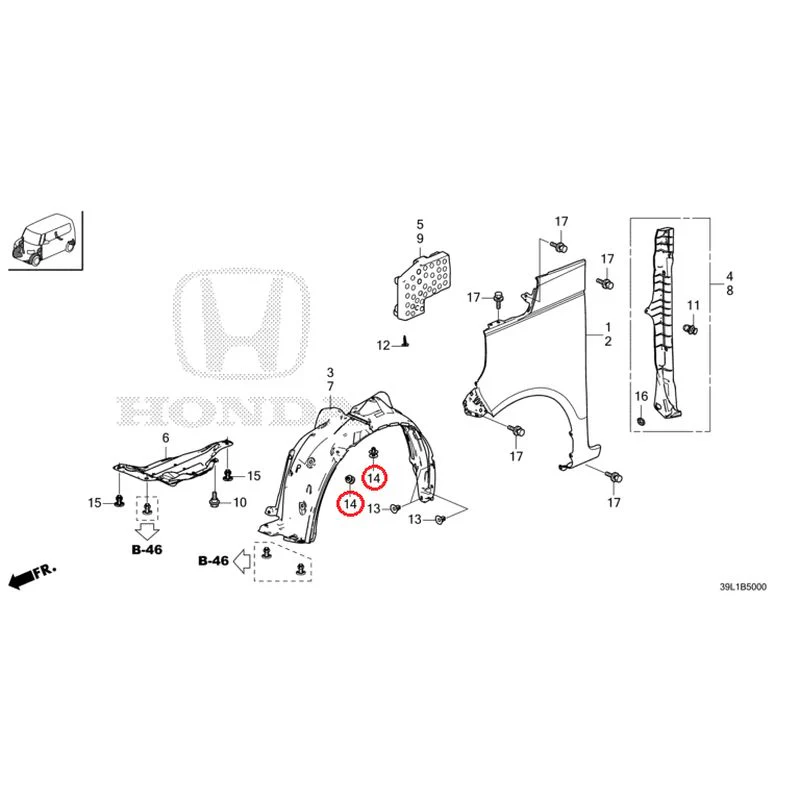 [NEW] JDM HONDA N-BOX JOY JF6 2025 Front Fenders GENUINE OEM - Image 15