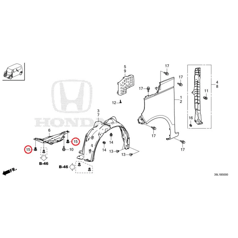 [NEW] JDM HONDA N-BOX JOY JF6 2025 Front Fenders GENUINE OEM - Image 16