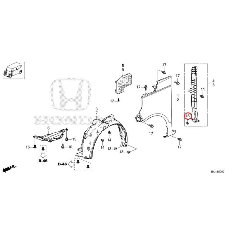 [NEW] JDM HONDA N-BOX JOY JF6 2025 Front Fenders GENUINE OEM - Image 17