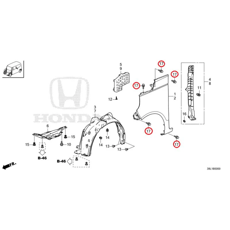 [NEW] JDM HONDA N-BOX JOY JF6 2025 Front Fenders GENUINE OEM - Image 18