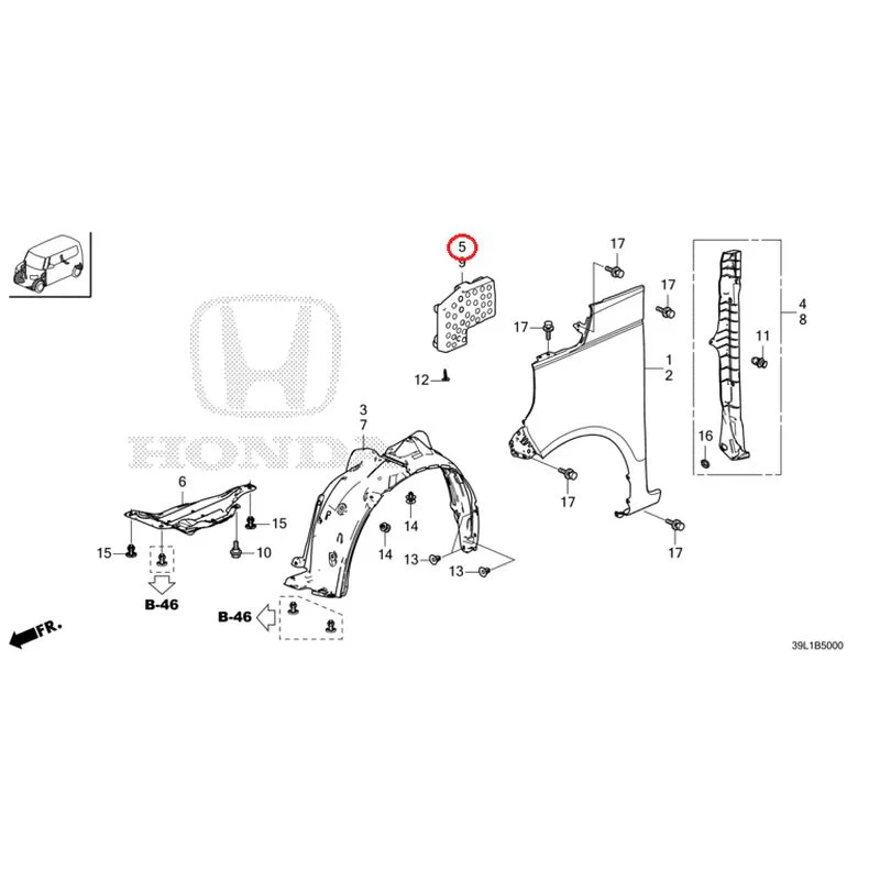 [NEW] JDM HONDA N-BOX JOY JF6 2025 Front Fenders GENUINE OEM - Image 6