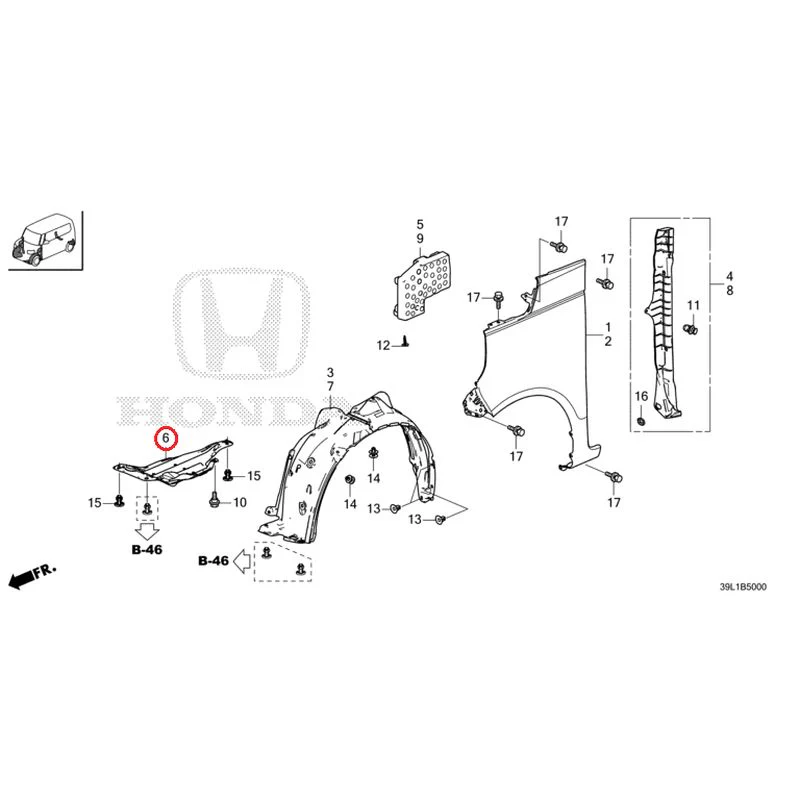 [NEW] JDM HONDA N-BOX JOY JF6 2025 Front Fenders GENUINE OEM - Image 7