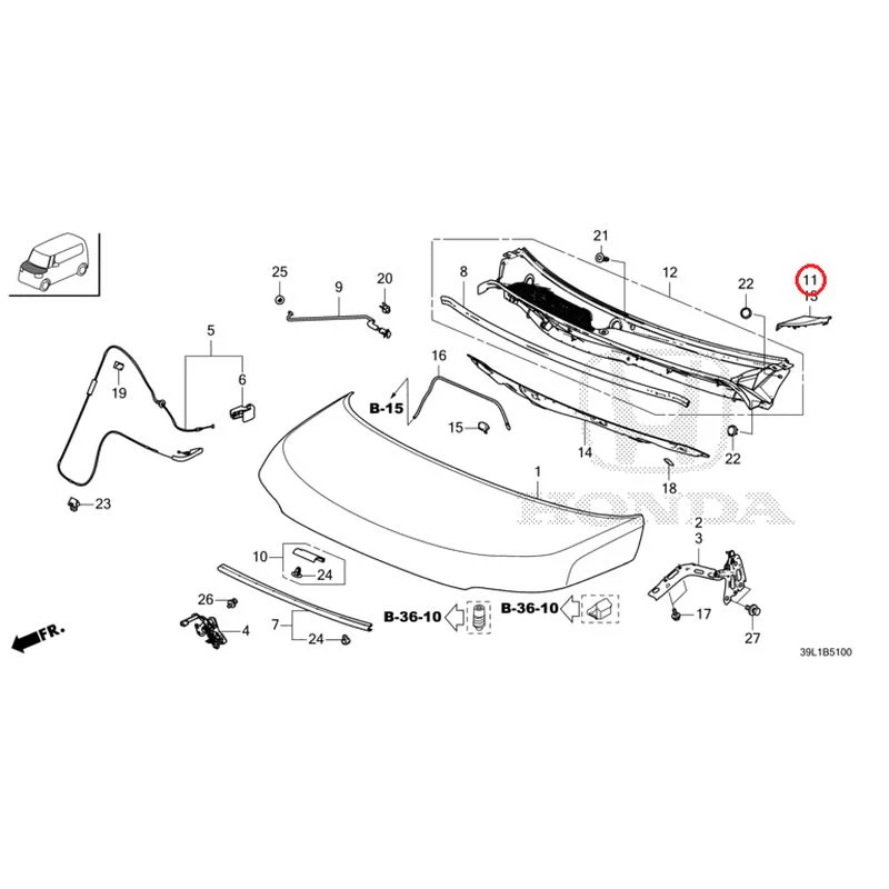 [NEW] JDM HONDA N-BOX JOY JF6 2025 Hood GENUINE OEM - Image 12