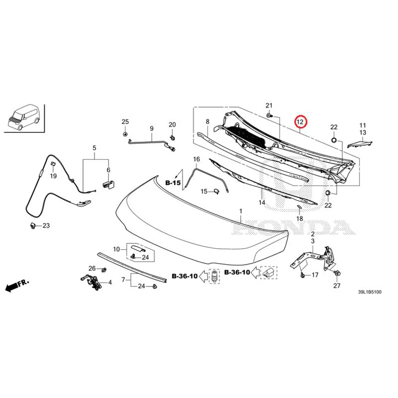 [NEW] JDM HONDA N-BOX JOY JF6 2025 Hood GENUINE OEM - Image 13
