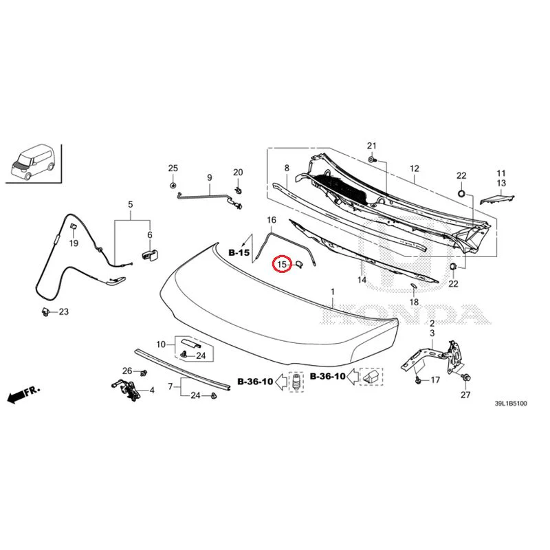 [NEW] JDM HONDA N-BOX JOY JF6 2025 Hood GENUINE OEM - Image 16