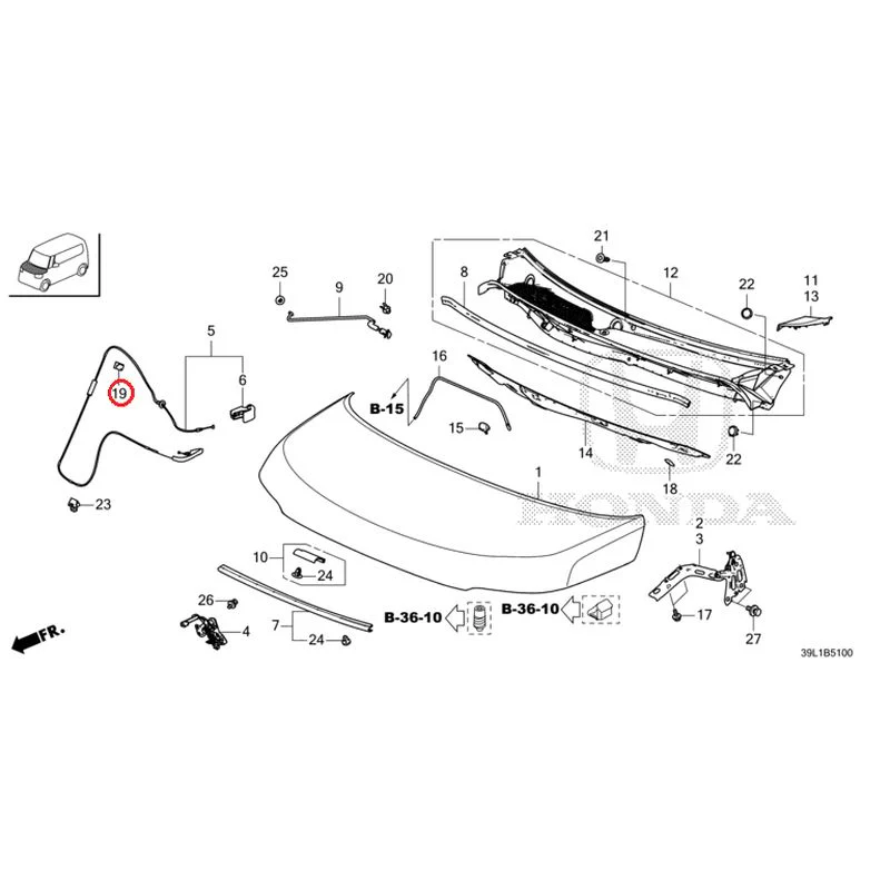 [NEW] JDM HONDA N-BOX JOY JF6 2025 Hood GENUINE OEM - Image 20