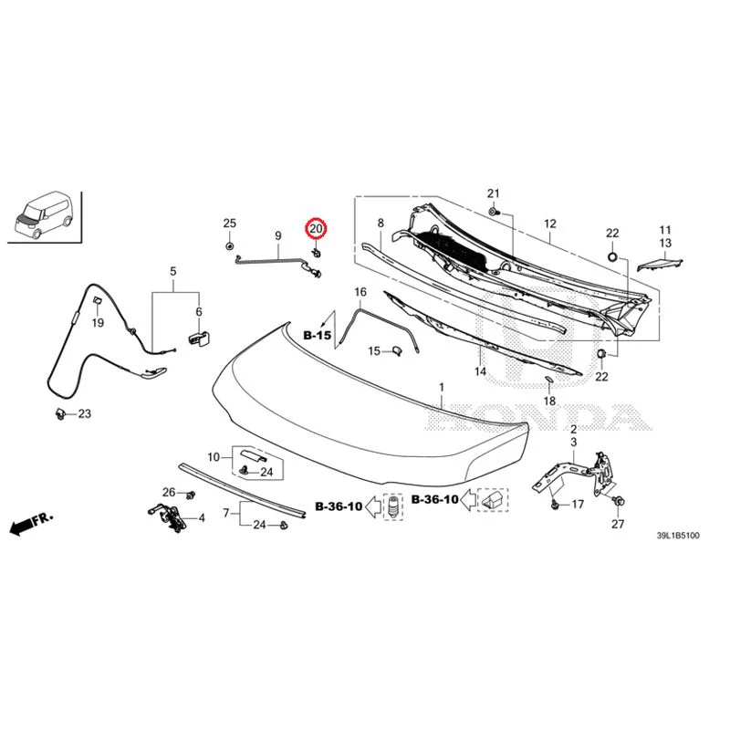 [NEW] JDM HONDA N-BOX JOY JF6 2025 Hood GENUINE OEM - Image 21