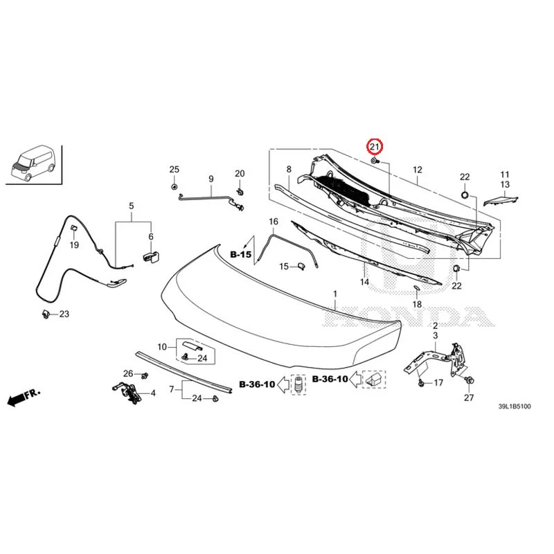 [NEW] JDM HONDA N-BOX JOY JF6 2025 Hood GENUINE OEM - Image 22