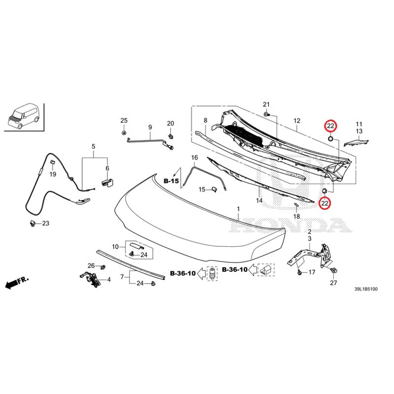 [NEW] JDM HONDA N-BOX JOY JF6 2025 Hood GENUINE OEM - Image 23