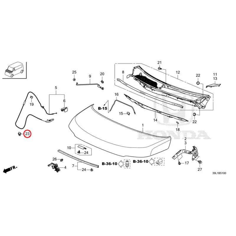 [NEW] JDM HONDA N-BOX JOY JF6 2025 Hood GENUINE OEM - Image 24
