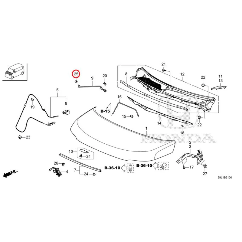 [NEW] JDM HONDA N-BOX JOY JF6 2025 Hood GENUINE OEM - Image 26