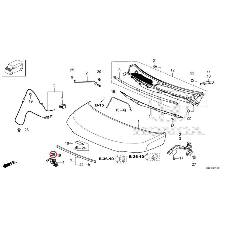 [NEW] JDM HONDA N-BOX JOY JF6 2025 Hood GENUINE OEM - Image 27