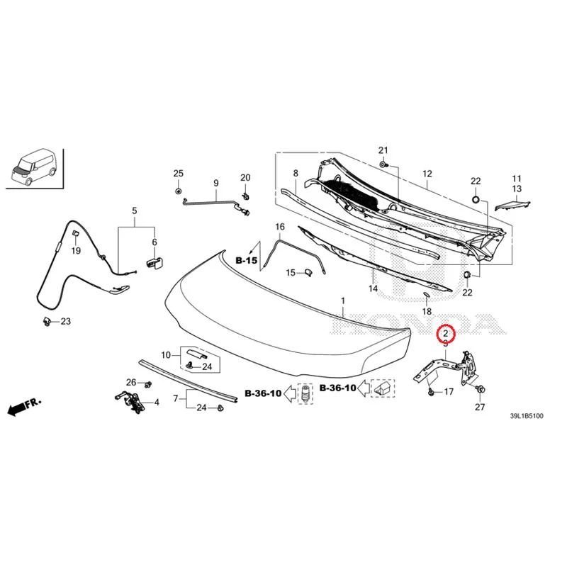 [NEW] JDM HONDA N-BOX JOY JF6 2025 Hood GENUINE OEM - Image 3