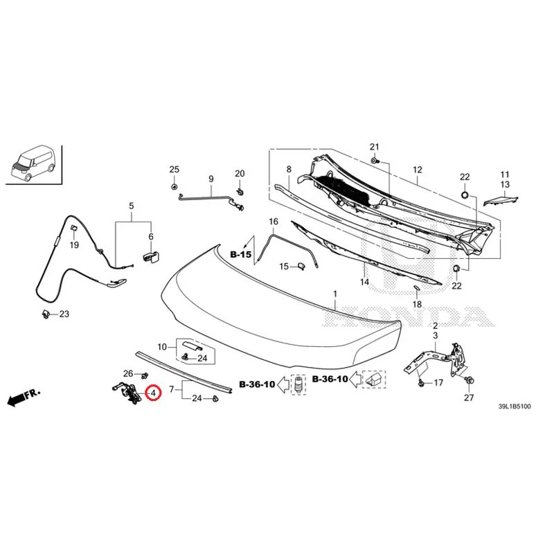 [NEW] JDM HONDA N-BOX JOY JF6 2025 Hood GENUINE OEM - Image 5