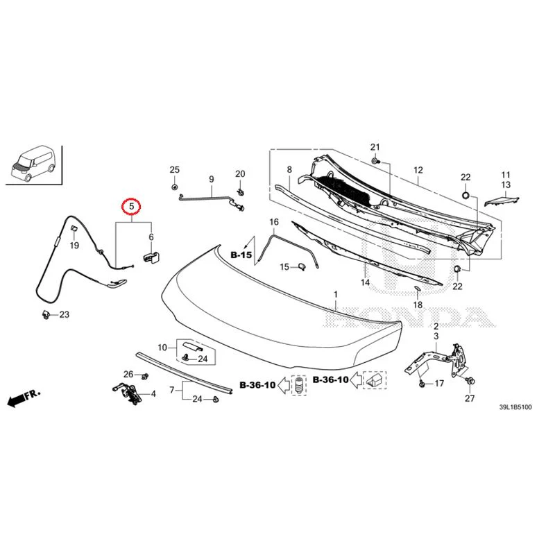 [NEW] JDM HONDA N-BOX JOY JF6 2025 Hood GENUINE OEM - Image 6