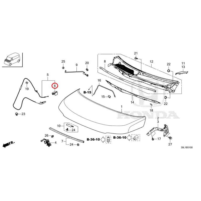 [NEW] JDM HONDA N-BOX JOY JF6 2025 Hood GENUINE OEM - Image 7
