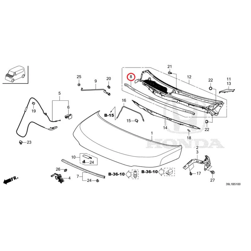 [NEW] JDM HONDA N-BOX JOY JF6 2025 Hood GENUINE OEM - Image 9
