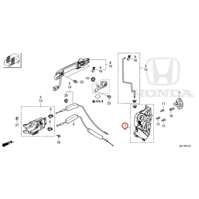 [NEW] JDM HONDA N-BOX JOY JF6 2025 Front Door Locks/Outer Handles GENUINE OEM - Image 2