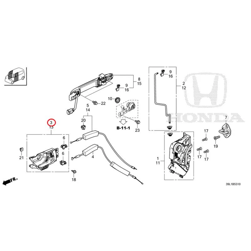 [NEW] JDM HONDA N-BOX JOY JF6 2025 Front Door Locks/Outer Handles GENUINE OEM - Image 4