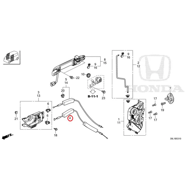 [NEW] JDM HONDA N-BOX JOY JF6 2025 Front Door Locks/Outer Handles GENUINE OEM - Image 5