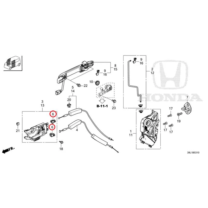 [NEW] JDM HONDA N-BOX JOY JF6 2025 Front Door Locks/Outer Handles GENUINE OEM - Image 7