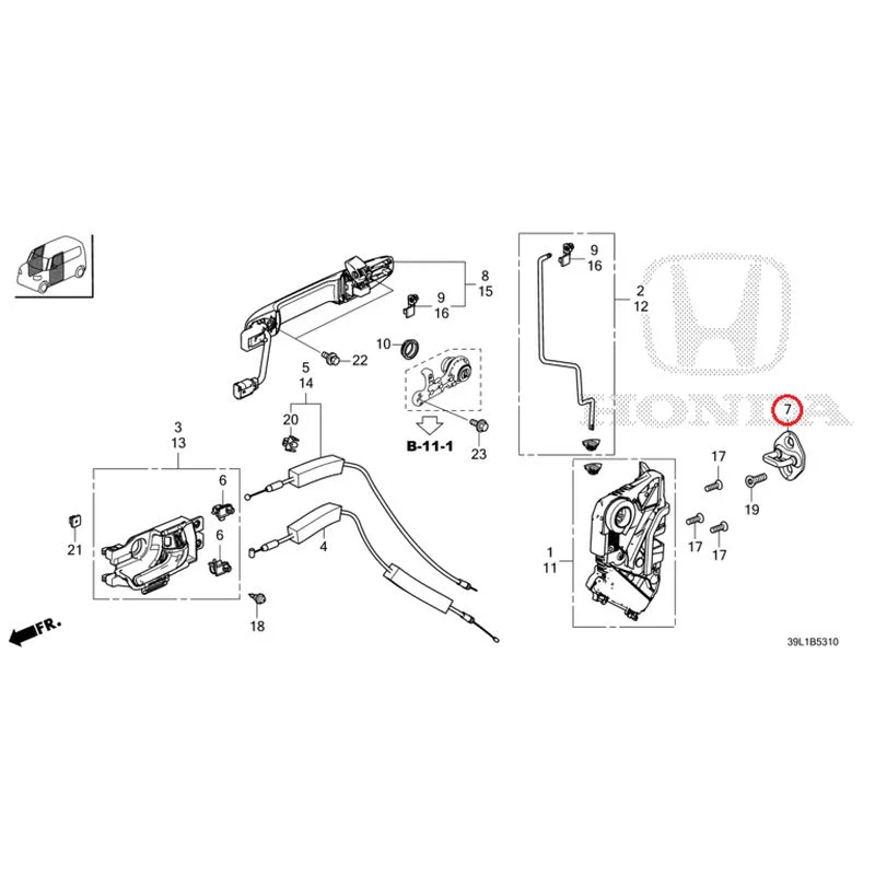 [NEW] JDM HONDA N-BOX JOY JF6 2025 Front Door Locks/Outer Handles GENUINE OEM - Image 9