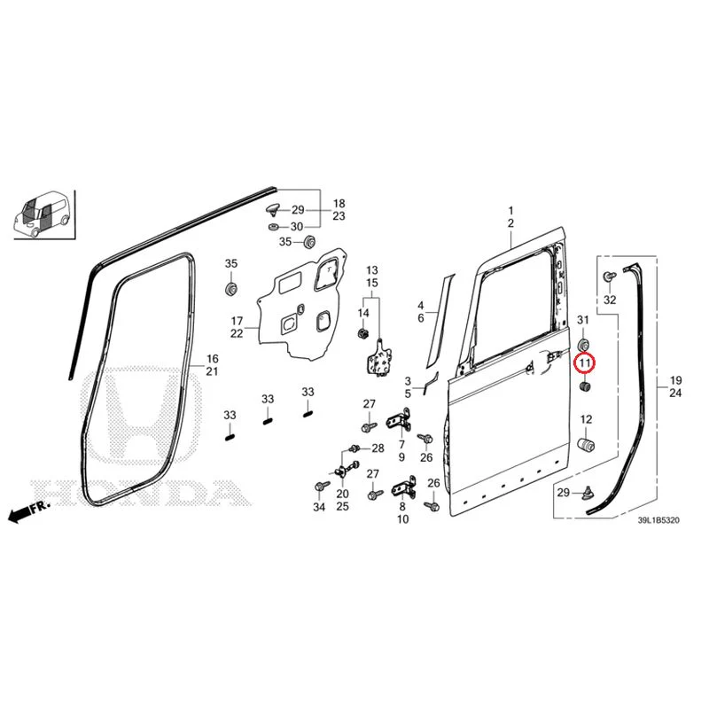[NEW] JDM HONDA N-BOX JOY JF6 2025 Front Door Panel GENUINE OEM - Image 12