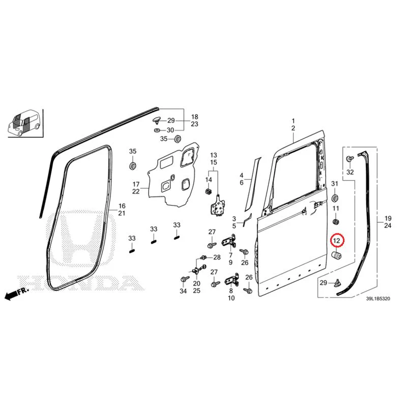 [NEW] JDM HONDA N-BOX JOY JF6 2025 Front Door Panel GENUINE OEM - Image 13