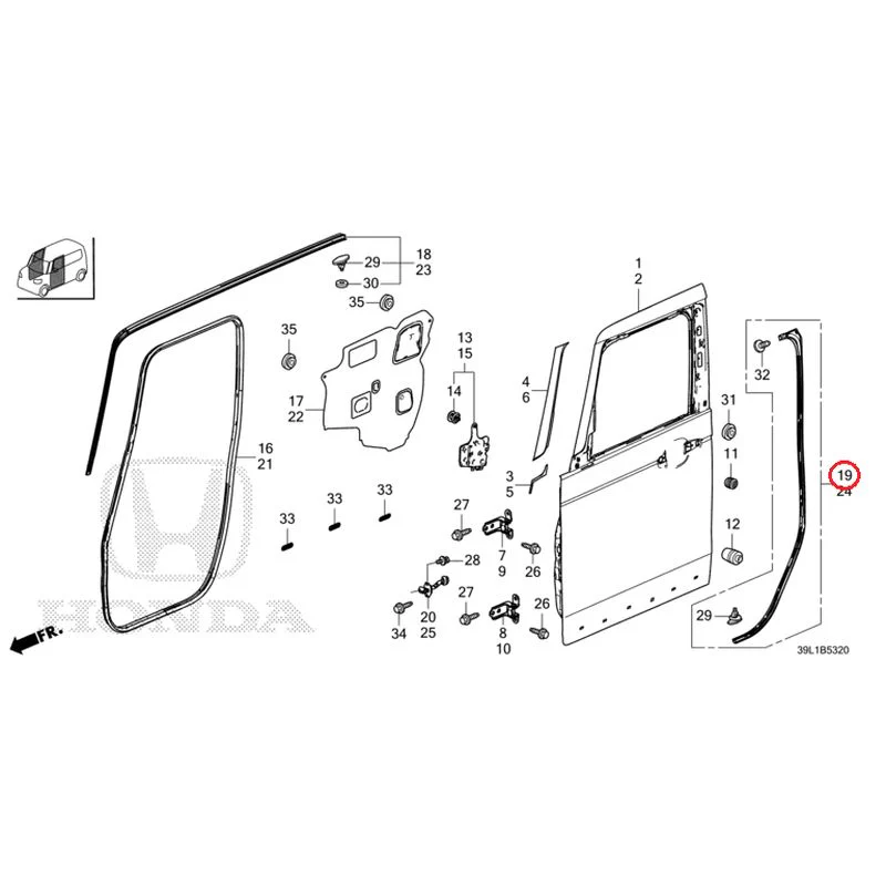 [NEW] JDM HONDA N-BOX JOY JF6 2025 Front Door Panel GENUINE OEM - Image 20