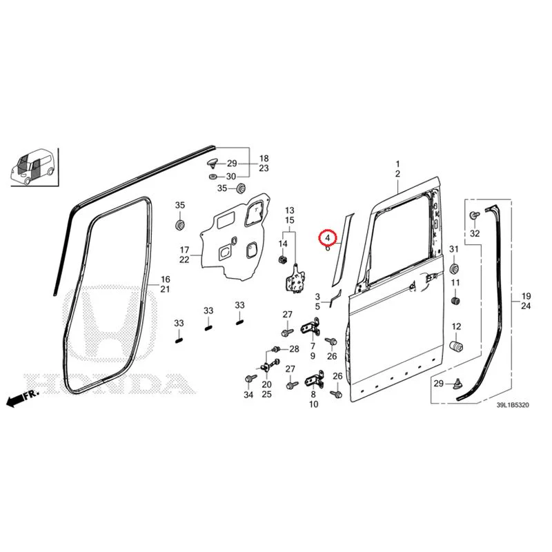 [NEW] JDM HONDA N-BOX JOY JF6 2025 Front Door Panel GENUINE OEM - Image 5