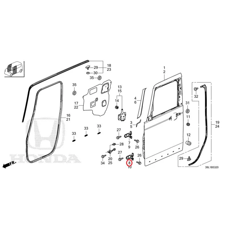 [NEW] JDM HONDA N-BOX JOY JF6 2025 Front Door Panel GENUINE OEM - Image 9