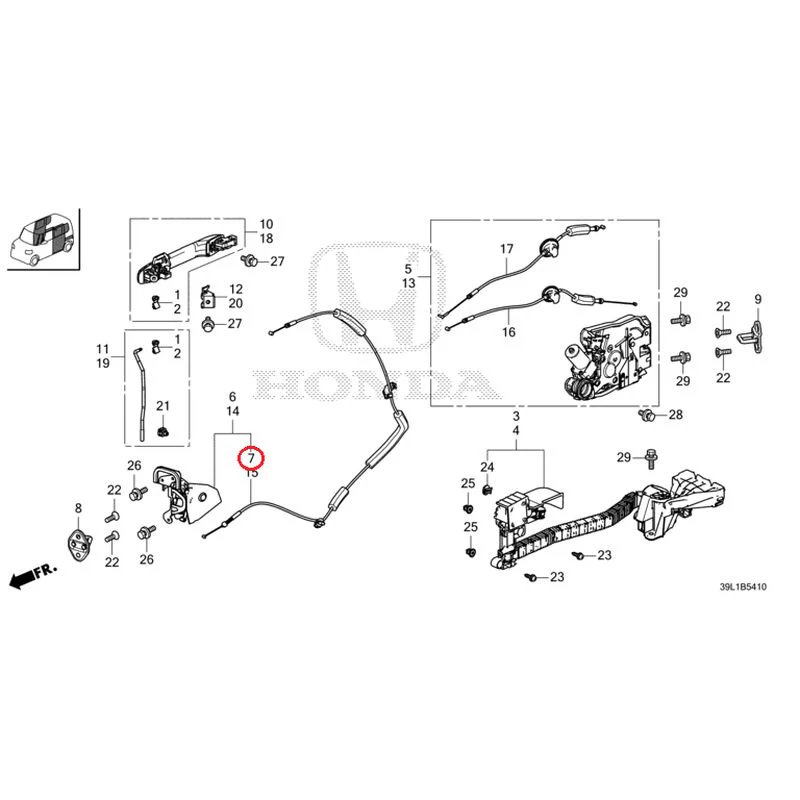 [NEW] JDM HONDA N-BOX JOY JF6 2025 Sliding Door Lock/Outer Handle GENUINE OEM - Image 10