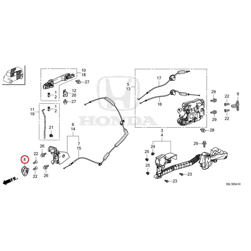 [NEW] JDM HONDA N-BOX JOY JF6 2025 Sliding Door Lock/Outer Handle GENUINE OEM - Image 11