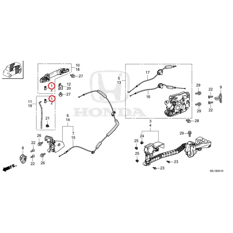 [NEW] JDM HONDA N-BOX JOY JF6 2025 Sliding Door Lock/Outer Handle GENUINE OEM - Image 2