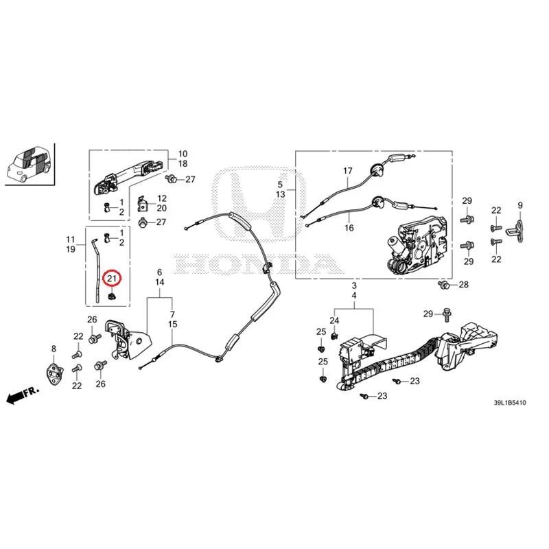 [NEW] JDM HONDA N-BOX JOY JF6 2025 Sliding Door Lock/Outer Handle GENUINE OEM - Image 24