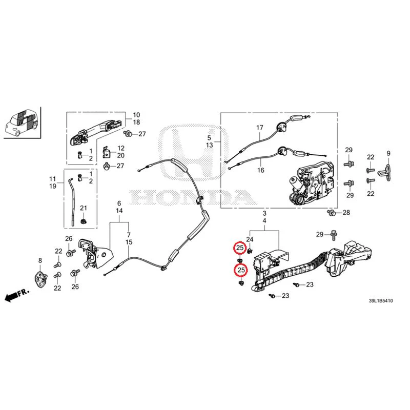 [NEW] JDM HONDA N-BOX JOY JF6 2025 Sliding Door Lock/Outer Handle GENUINE OEM - Image 28
