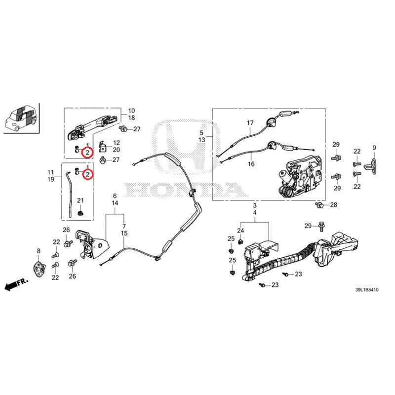 [NEW] JDM HONDA N-BOX JOY JF6 2025 Sliding Door Lock/Outer Handle GENUINE OEM - Image 3